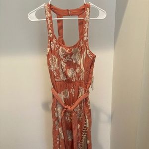 Anthropologie Linen Embroidered Dress